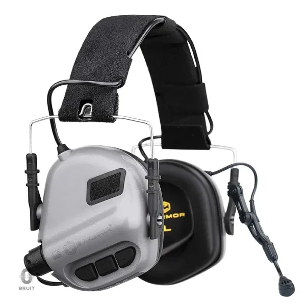 Casque anti-bruit gris pour une isolation sonore optimale