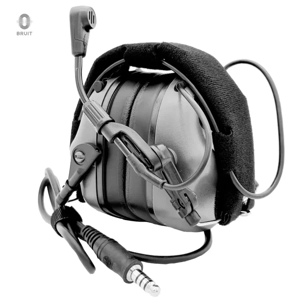 Accessoire audio grisé, conçu pour réduire le bruit ambiant
