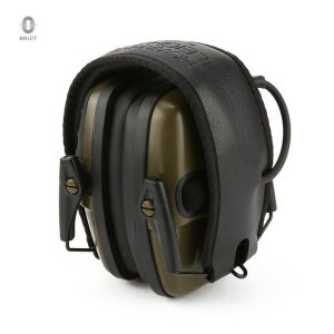 Casque anti-bruit stylé en marron, idéal pour le quotidien