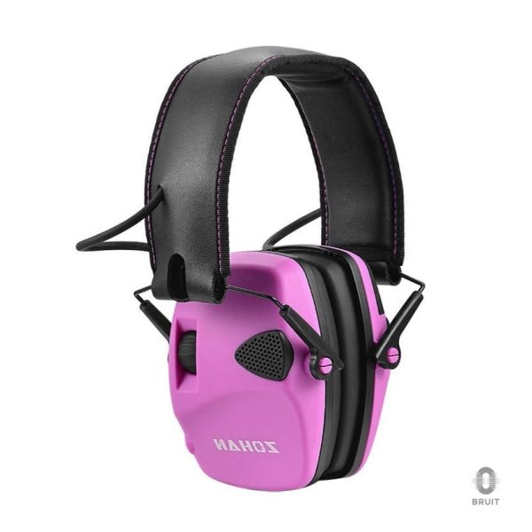 Casque anti-bruit rose pour adulte