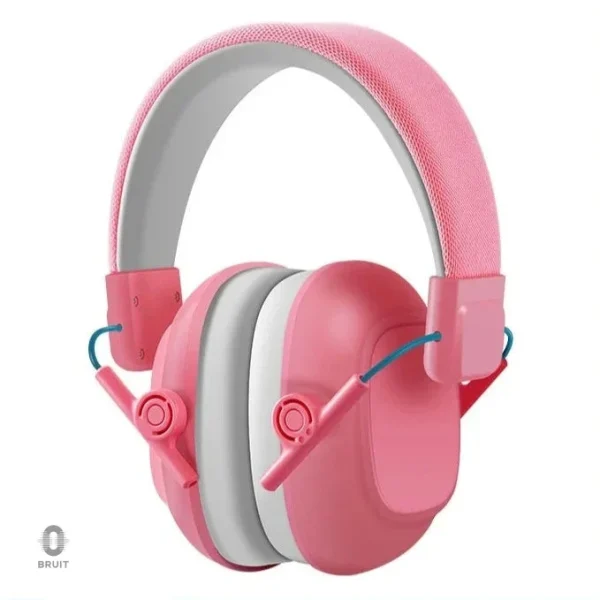 Casque anti bruit bébé rose pour une protection auditive douce