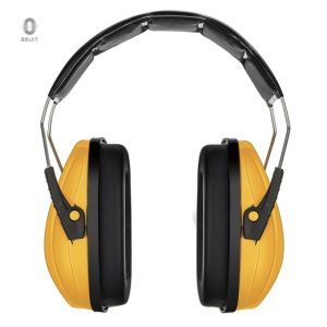 Casque anti-bruit jaune pour une protection auditive efficace