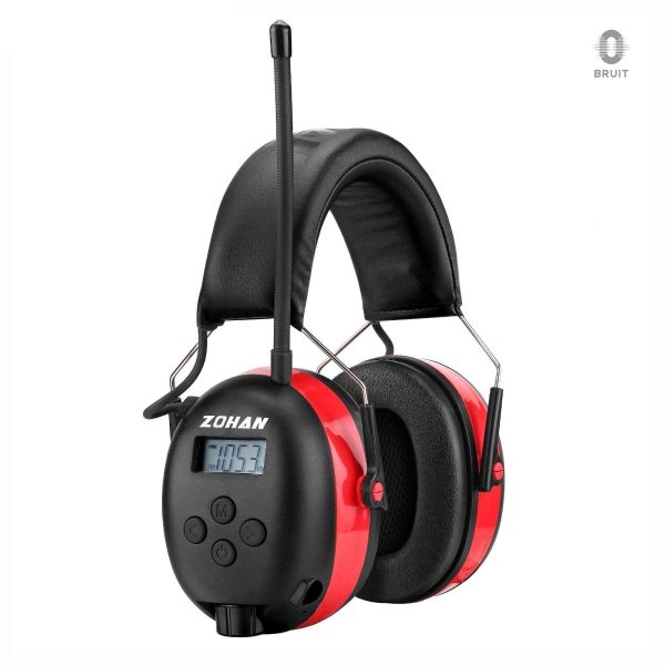 Casque anti-bruit rouge pour une protection auditive efficace