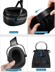 Casque de protection auditive, idéal pour l'utilisation de tronçonneuses