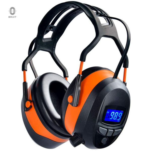 Casque antibruit adulte couleur orange